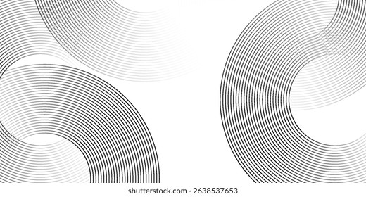 White geometric abstract background overlap layer on bright space with lines effect decoration. Modern graphic design element circles style concept vector eps10