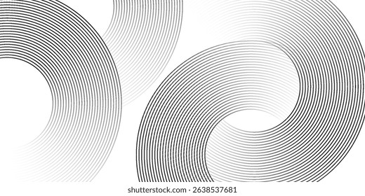 White geometric abstract background overlap layer on bright space with lines effect decoration. Modern graphic design element circles style concept vector eps10