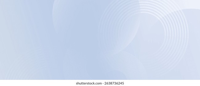 White geometric abstract background overlap layer on bright space with lines effect decoration. Modern graphic design element circles style concept for banner.