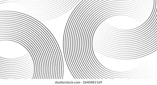 White geometric abstract background overlap layer on bright space with lines effect decoration. Modern graphic design element circles style concept vector eps10