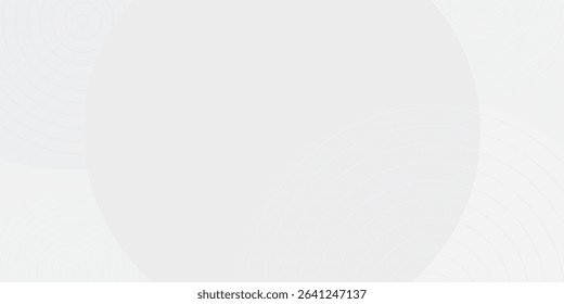 White geometric abstract background overlap layer on bright space with lines effect decoration. Modern graphic design element circles style concept for banner.