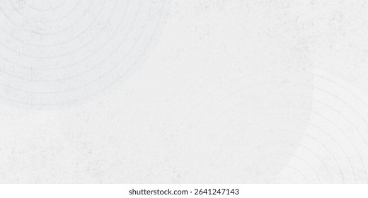 White geometric abstract background overlap layer on bright space with lines effect decoration. Modern graphic design element circles style concept for banner.
