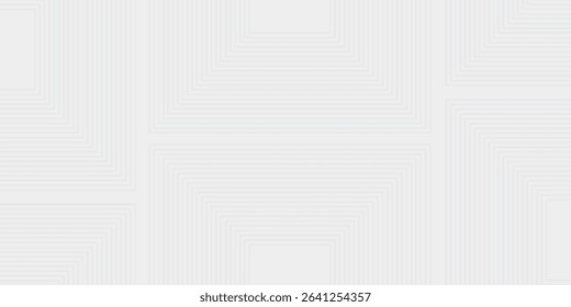 White geometric abstract background overlap layer on bright space with lines effect decoration. Modern graphic design element squares style concept for banner, flyer, card, cover, or brochure