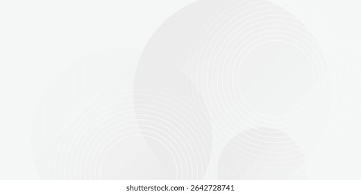 El fondo abstracto geométrico blanco se superpone en el espacio brillante con la decoración del efecto de las líneas. Concepto moderno del estilo de los círculos del elemento de Diseño gráfico para el Anuncio, Artes vectoriales modernos