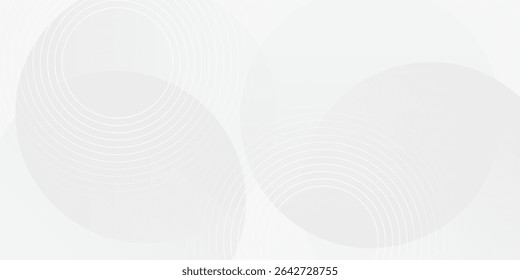 El fondo abstracto geométrico blanco se superpone en el espacio brillante con la decoración del efecto de las líneas. Concepto moderno del estilo de los círculos del elemento de Diseño gráfico para el Anuncio, Artes vectoriales modernos