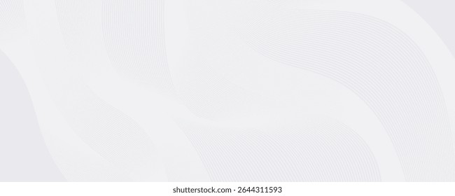 White geometric abstract background overlap layer on bright space with lines effect decoration. Modern graphic design element circles style concept for banner.