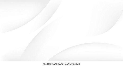 White geometric abstract background overlap layer on bright space with lines effect decoration. Modern graphic design element circles style concept for banner.
