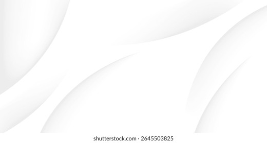 White geometric abstract background overlap layer on bright space with lines effect decoration. Modern graphic design element circles style concept for banner.
