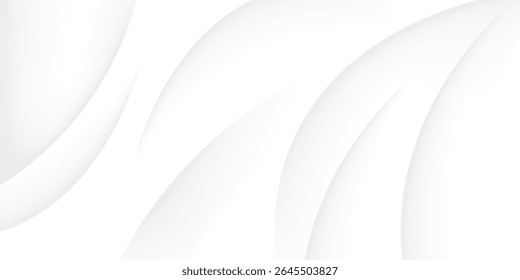 White geometric abstract background overlap layer on bright space with lines effect decoration. Modern graphic design element circles style concept for banner.