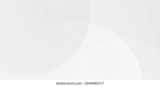 El fondo abstracto geométrico blanco se superpone en el espacio brillante con la decoración del efecto de las líneas. Concepto moderno del estilo de los círculos del elemento de Diseño gráfico para el Anuncio, Artes vectoriales modernos
