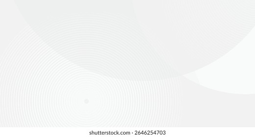 El fondo abstracto geométrico blanco se superpone en el espacio brillante con la decoración del efecto de las líneas. Concepto moderno del estilo de los círculos del elemento del Diseño gráfico para el Anuncio.