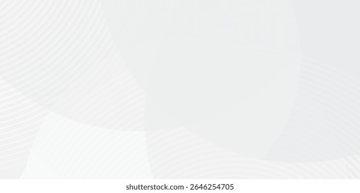 White geometric abstract background overlap layer on bright space with lines effect decoration.