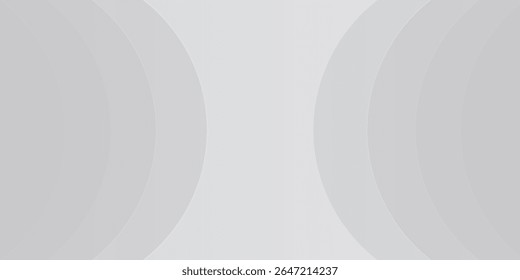 White geometric abstract background overlap layer on bright space with lines effect decoration. Modern graphic design element circles style concept for banner.