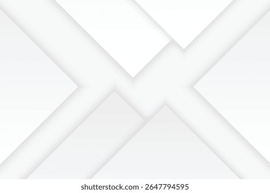 white geometric abstract background overlap layer on bright space with rounded rhomb effect decoration