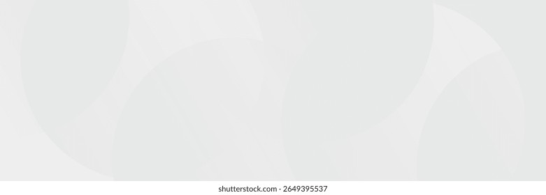 White geometric abstract background overlap layer on bright space. Modern graphic design element circles style concept for banner.