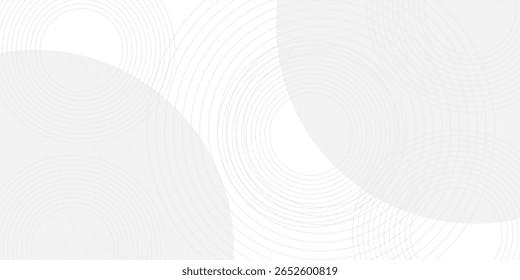 O plano de fundo abstrato geométrico branco sobrepõe a camada no espaço brilhante com a decoração de efeito de linhas. Design gráfico moderno circula o conceito de estilo para banner, eps 10.