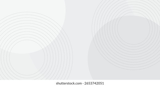 El fondo abstracto geométrico blanco se superpone en el espacio brillante con la decoración del efecto de las líneas. Concepto moderno del estilo de los círculos del elemento del Diseño gráfico para el Anuncio.