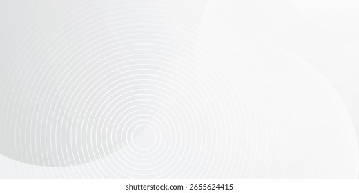 El fondo abstracto geométrico blanco se superpone en el espacio brillante con la decoración del efecto de las líneas. Concepto moderno del estilo de los círculos del elemento de Diseño gráfico para el Anuncio, Artes vectoriales modernos