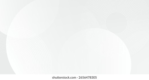 White geometric abstract background overlap layer on bright space with lines effect decoration.