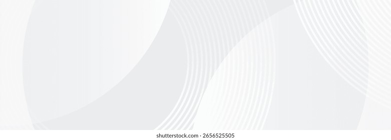 El fondo abstracto geométrico blanco se superpone en el espacio brillante con la decoración del efecto de las líneas. Concepto moderno del estilo de los círculos del elemento del Diseño gráfico para el Anuncio.