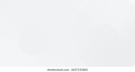 Capa abstracta geométrica blanca de la superposición del fondo en el espacio brillante con los círculos simples del efecto de las líneas buena