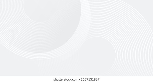 Capa abstracta geométrica blanca de la superposición del fondo en el espacio brillante con los círculos simples del efecto de las líneas buena agradable