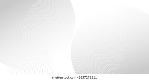 El fondo abstracto geométrico blanco se superpone en el espacio brillante con la decoración del efecto de las líneas. Concepto moderno del estilo de los círculos del elemento del Diseño gráfico para el Anuncio, Artes vectoriales modernos. EPS 10