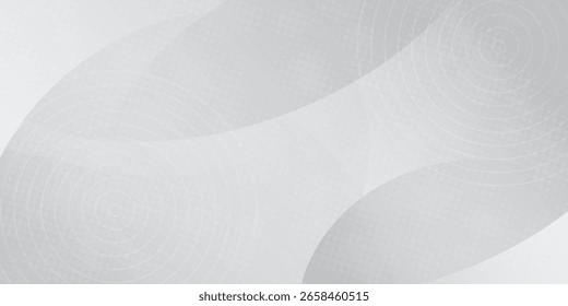 O plano de fundo abstrato geométrico branco sobrepõe a camada no espaço brilhante com a decoração de efeito de linhas. Design gráfico moderno circula o conceito de estilo para banner.