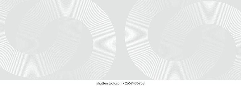 O plano de fundo abstrato geométrico branco sobrepõe a camada no espaço brilhante com a decoração de efeito de linhas. Design gráfico moderno círculos conceito de estilo moderno