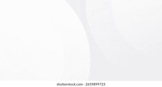 White geometric abstract background overlap layer on bright space with lines effect decoration. Modern graphic design element circles style concept for banner.