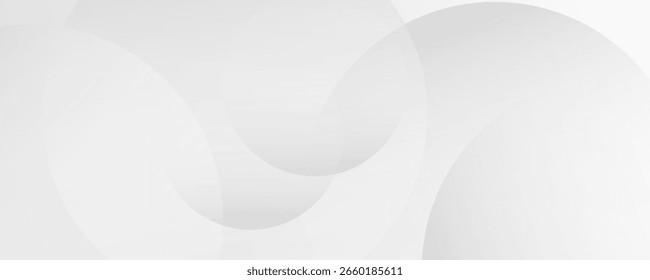 White geometric abstract background overlap layer on bright space with lines effect decoration. Modern graphic design element circles style concept for banner. Eps10