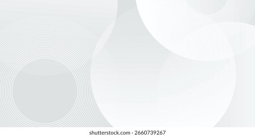 White geometric abstract background overlap layer on bright space with lines effect decoration.eps10