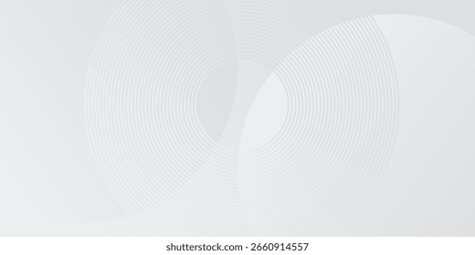 El fondo abstracto geométrico blanco se superpone en el espacio brillante con la decoración del efecto de las líneas. Concepto moderno del estilo de los círculos del elemento de Diseño gráfico para el Anuncio, wabsite