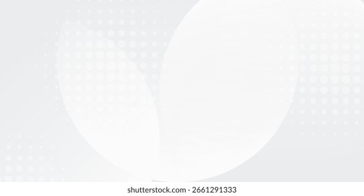 White geometric abstract background overlap layer on bright space with lines effect decoration. Modern graphic design element circles