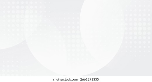 White geometric abstract background overlap layer on bright space with lines effect decoration. Modern graphic design element circles