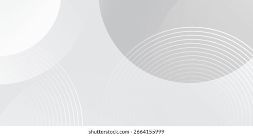 White geometric abstract background overlap layer on bright space with lines effect decoration.