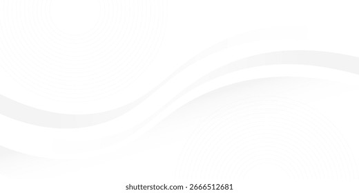 El fondo abstracto geométrico blanco se superpone en el espacio brillante con la decoración del efecto de las líneas. Concepto moderno del estilo de los círculos del elemento del Diseño gráfico para el Anuncio.