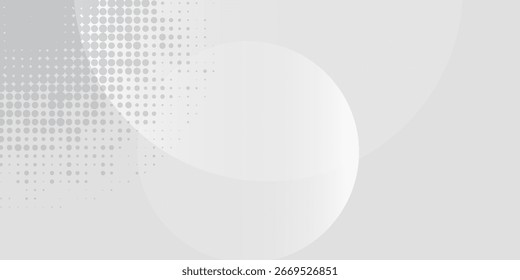 White geometric abstract background overlap layer on bright space with lines effect decoration. Modern graphic design element circles