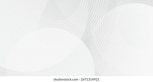 White geometric abstract background overlap layer on bright space with lines effect decoration. 