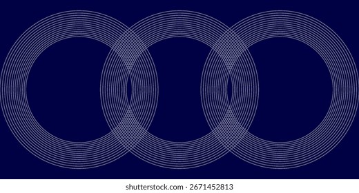 White geometric abstract background overlap layer on bright space with lines effect decoration. Modern graphic design element circles style concept for
