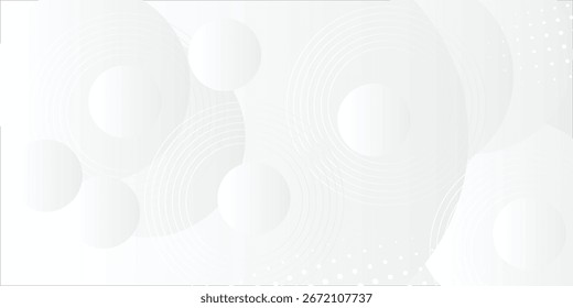 White geometric abstract background overlap layer on bright space with lines effect decoration. Modern graphic design abstract.