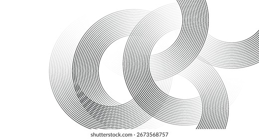 Weiße geometrische abstrakte Hintergrund Überlappungsschicht auf hellen Raum mit Linien Effekt Dekoration. Moderner grafischer Kreisstil, Vektor eps10