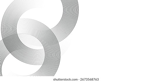 Weiße geometrische abstrakte Hintergrund Überlappungsschicht auf hellen Raum mit Linien Effekt Dekoration. Moderner grafischer Kreisstil, Vektor eps10