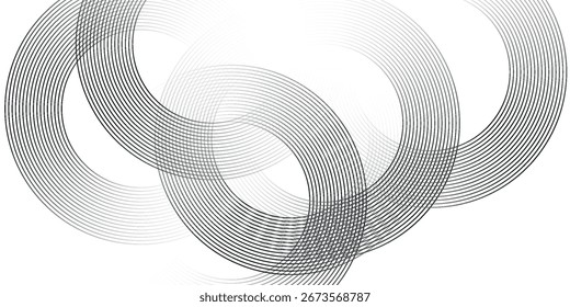 White geometric abstract background overlap layer on bright space with lines effect decoration. Modern graphic circle style vector eps10