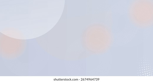 White geometric abstract background overlap layer on bright space with lines effect decoration.Abstract grey background with dynamic circle lines