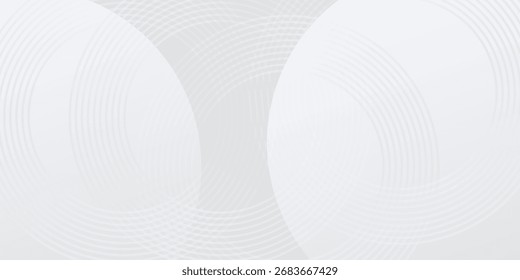 White geometric abstract background overlap layer on bright space with lines effect decoration modern simple art