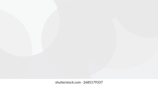 White geometric abstract background overlap layer on bright space with lines effect decoration. Modern graphic design element circles style concept for banner.