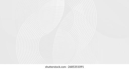 O plano de fundo abstrato geométrico branco sobrepõe a camada no espaço brilhante com a decoração de efeito de linhas.