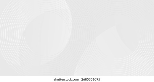 White geometric abstract background overlap layer on bright space with lines effect decoration.