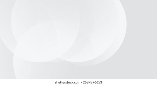 Weiße geometrische abstrakte Hintergrund Überlappungsschicht auf hellen Raum mit Linien Effekt Dekoration. Modernes Grafikdesign Element Kreise Stil Vektor eps10